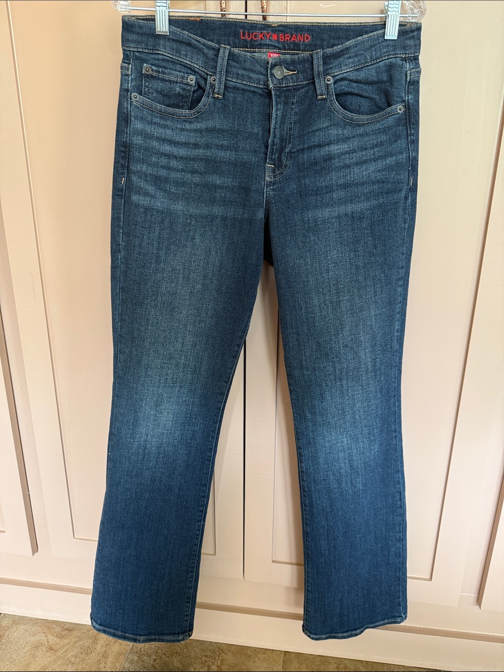Lucky Brand Women's Dark Blue Boot Cut Sweet Mid Rise (8R)